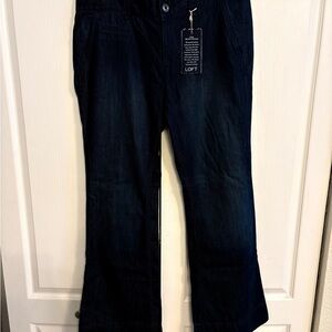 LOFT size 14 Dark Blue Flare Jeans